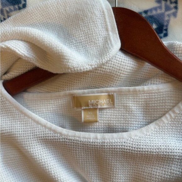 Michael Kors White Long Sleeve Batwing Knit Tunic, in Women’s Size XL - Picture 12 of 14
